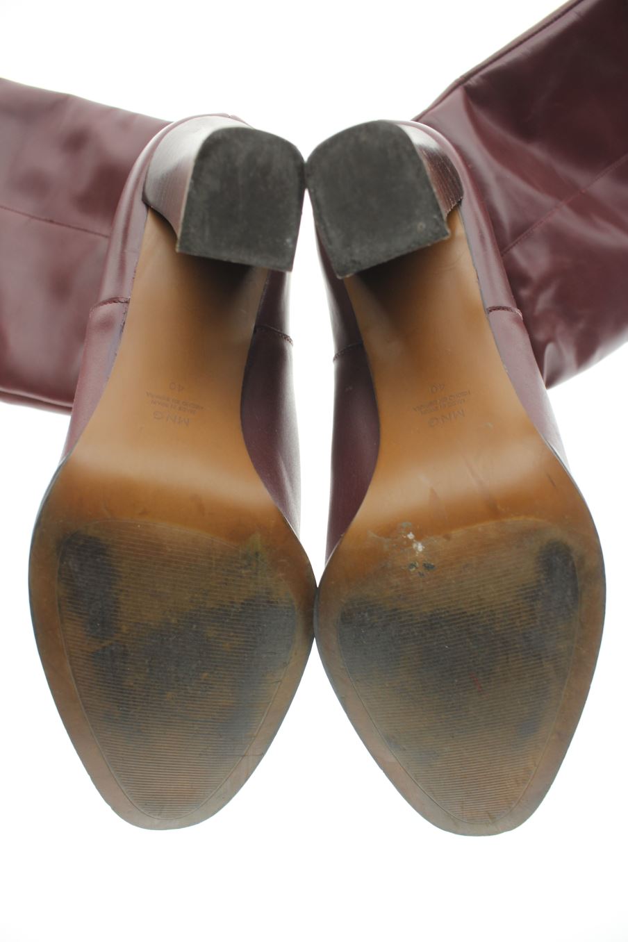 Botas de Mango de la talla 40, de color burdeos de