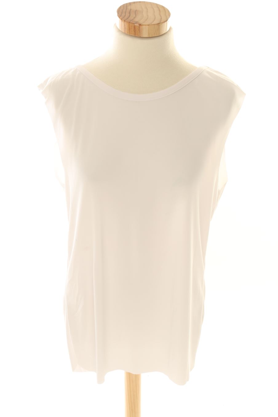 Camiseta sin mangas de Zara de la talla S, de color blanco