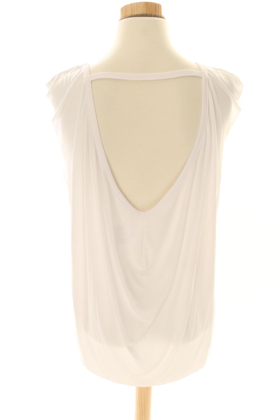 Camiseta sin mangas de Zara de la talla S, de color blanco