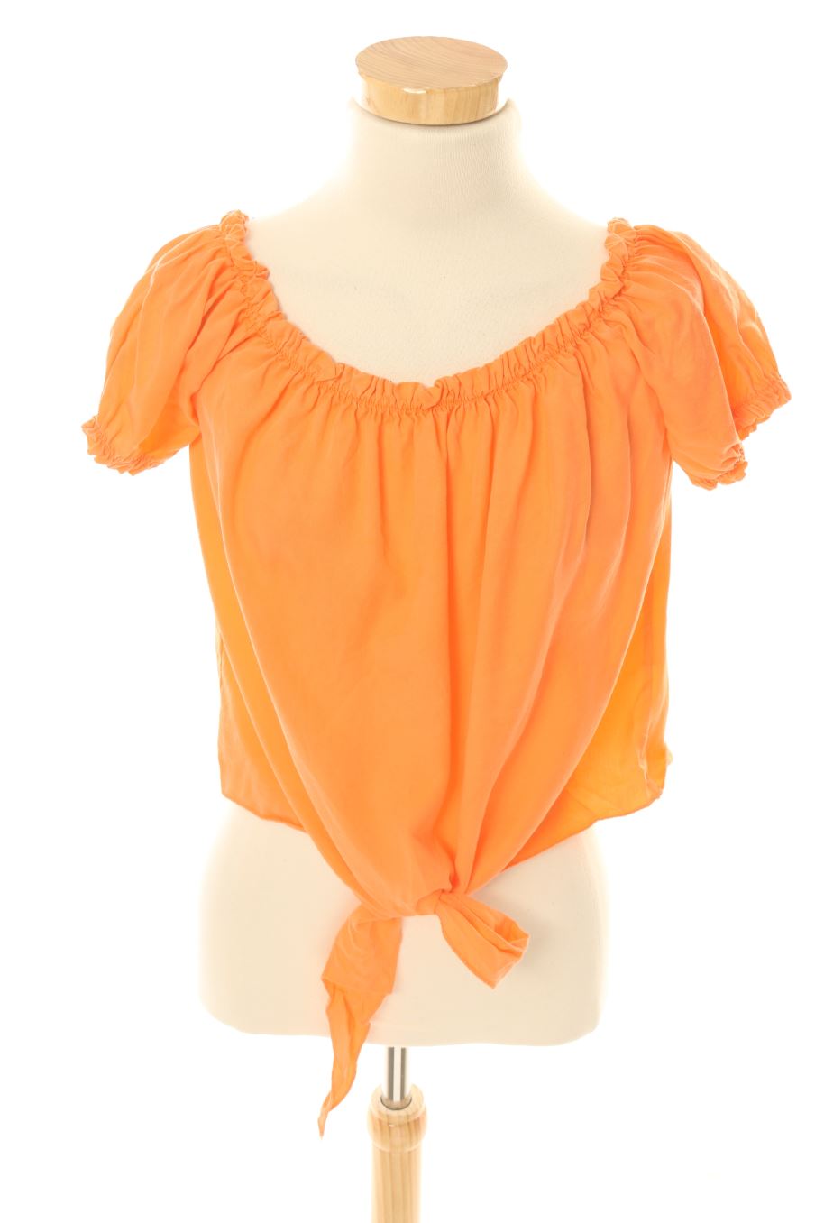 Blouse à manches courtes Made in italy de la taille S, de couleur orange