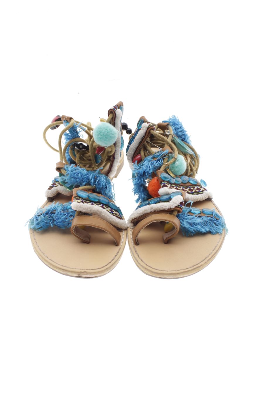 Sandalias planas de H&D de la talla 37, de color estampado de