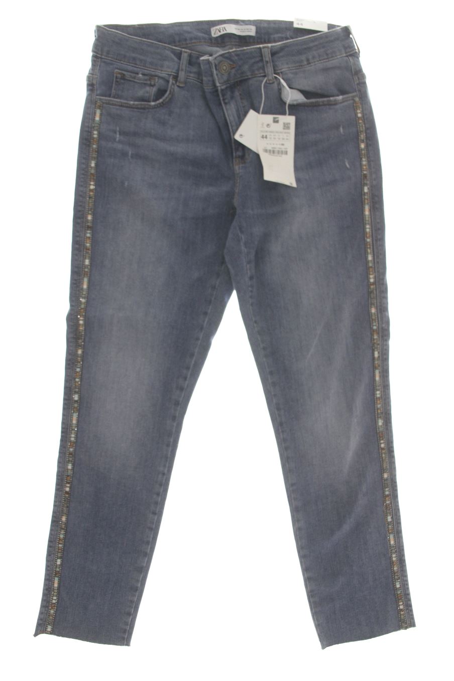 Jeans Zara de la taille 44, de couleur bleu de denim