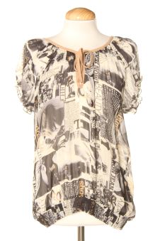 Blusa de manga corta L Geisha