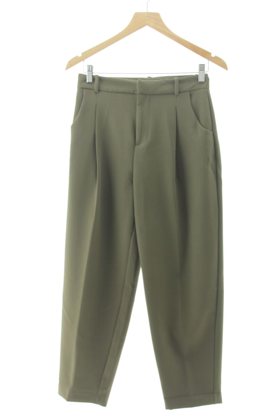 Pantalón de Zara de la talla XS, de color verde