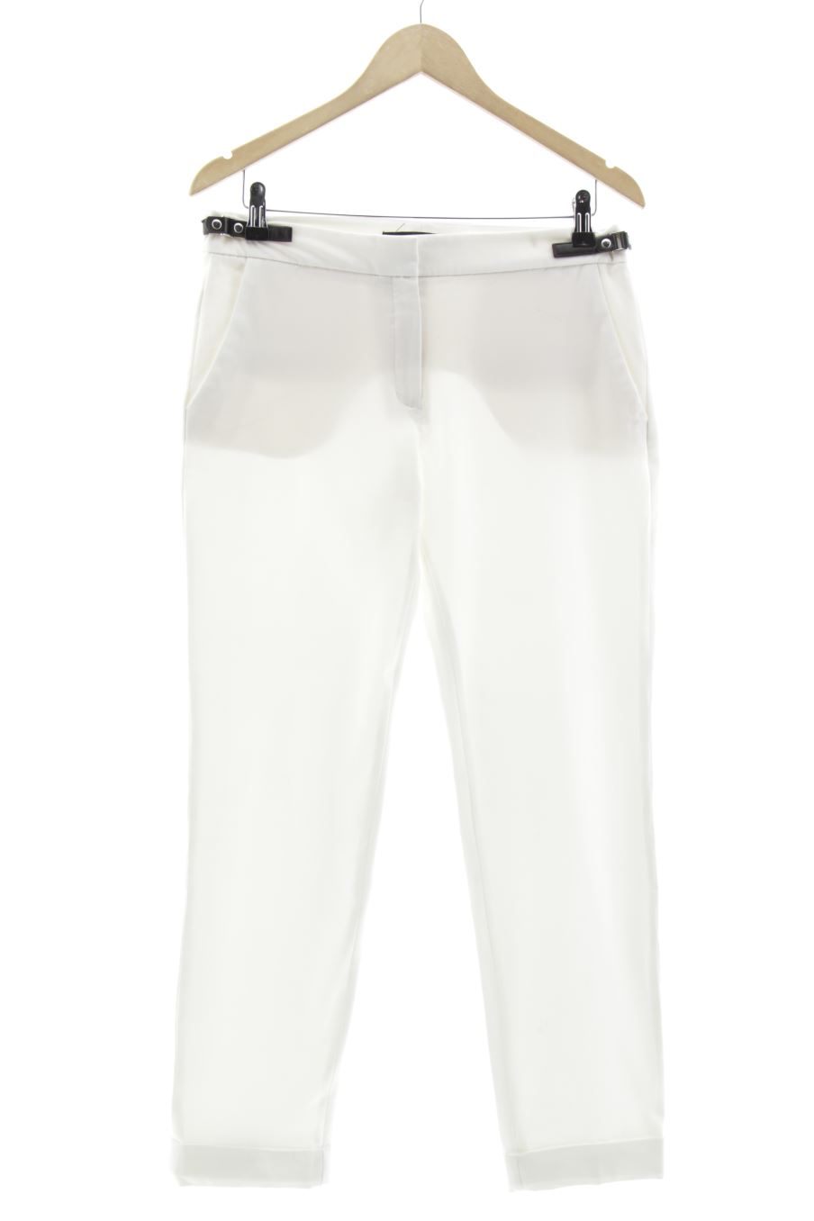 Pantalón de Mango de la talla 40, de color blanco