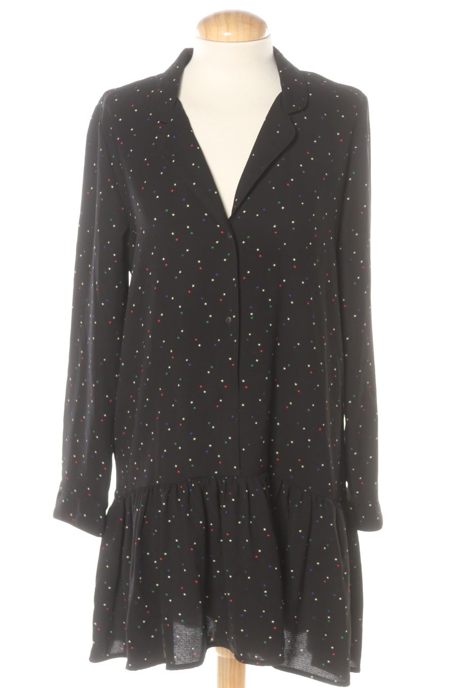 Vestito casual de Zara de la talla S, de color nero