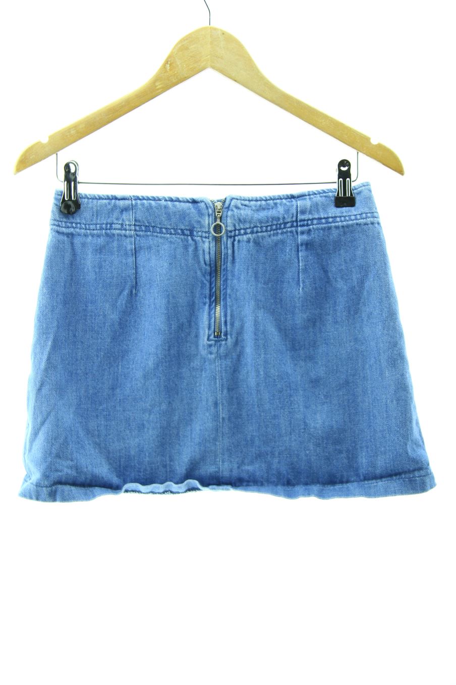Jupe Trafaluc de la taille S, de couleur bleu de denim
