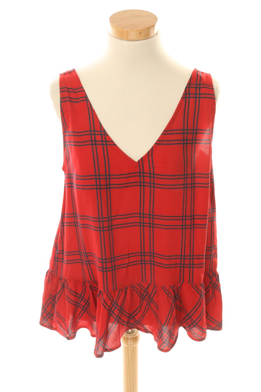 Top de Mo Woman de la talla M, de color cuadros