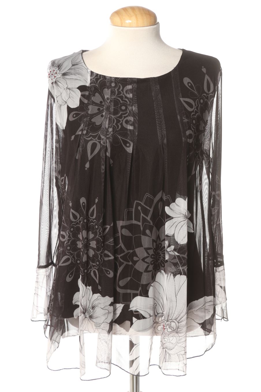Blouse à manches longues Desigual de la taille S, de couleur noir
