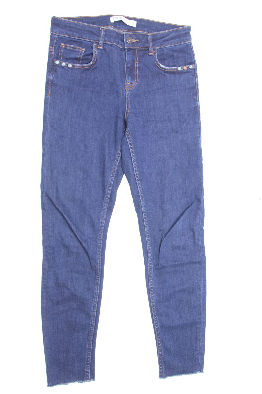Jeans Zara de la taille 36, de couleur bleu de denim