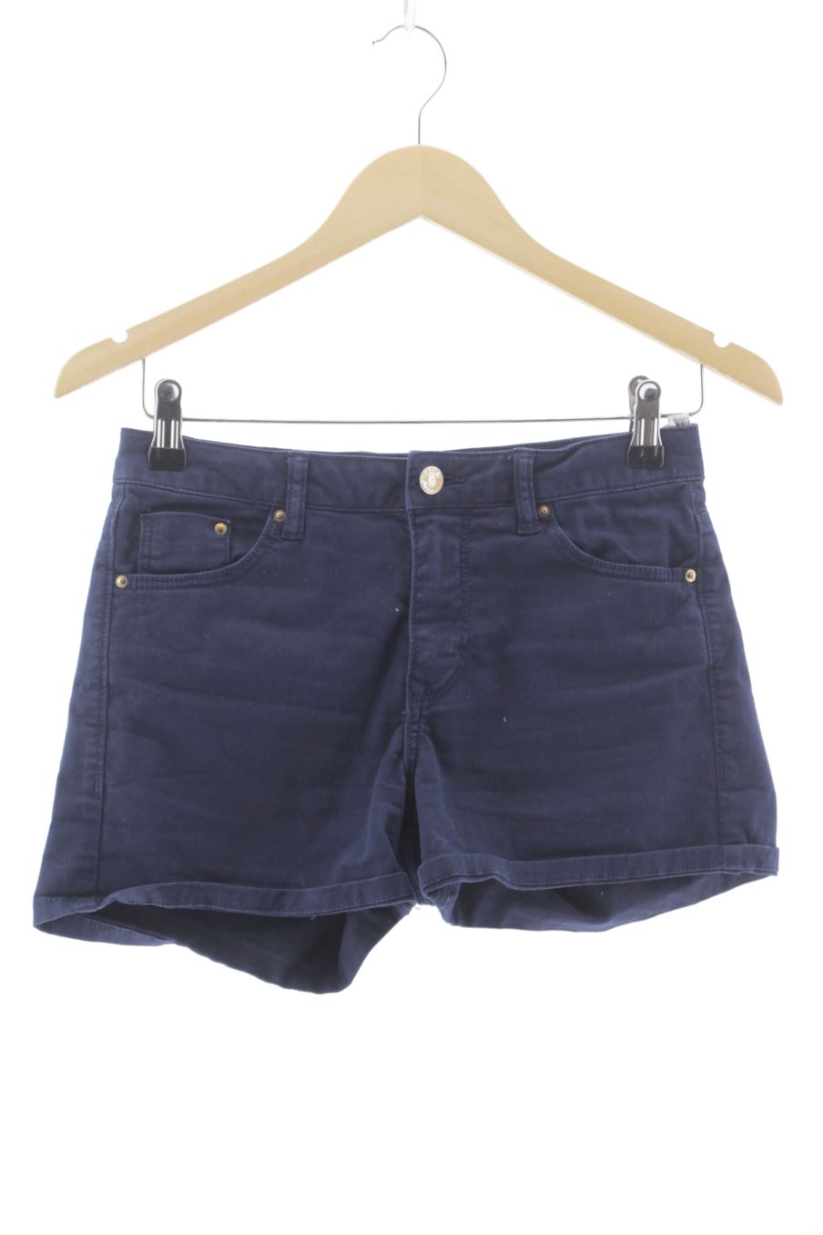 Kurze Hose von Stradivarius Größe 32, Farbe Marineblau, aus Jeanskleidung für