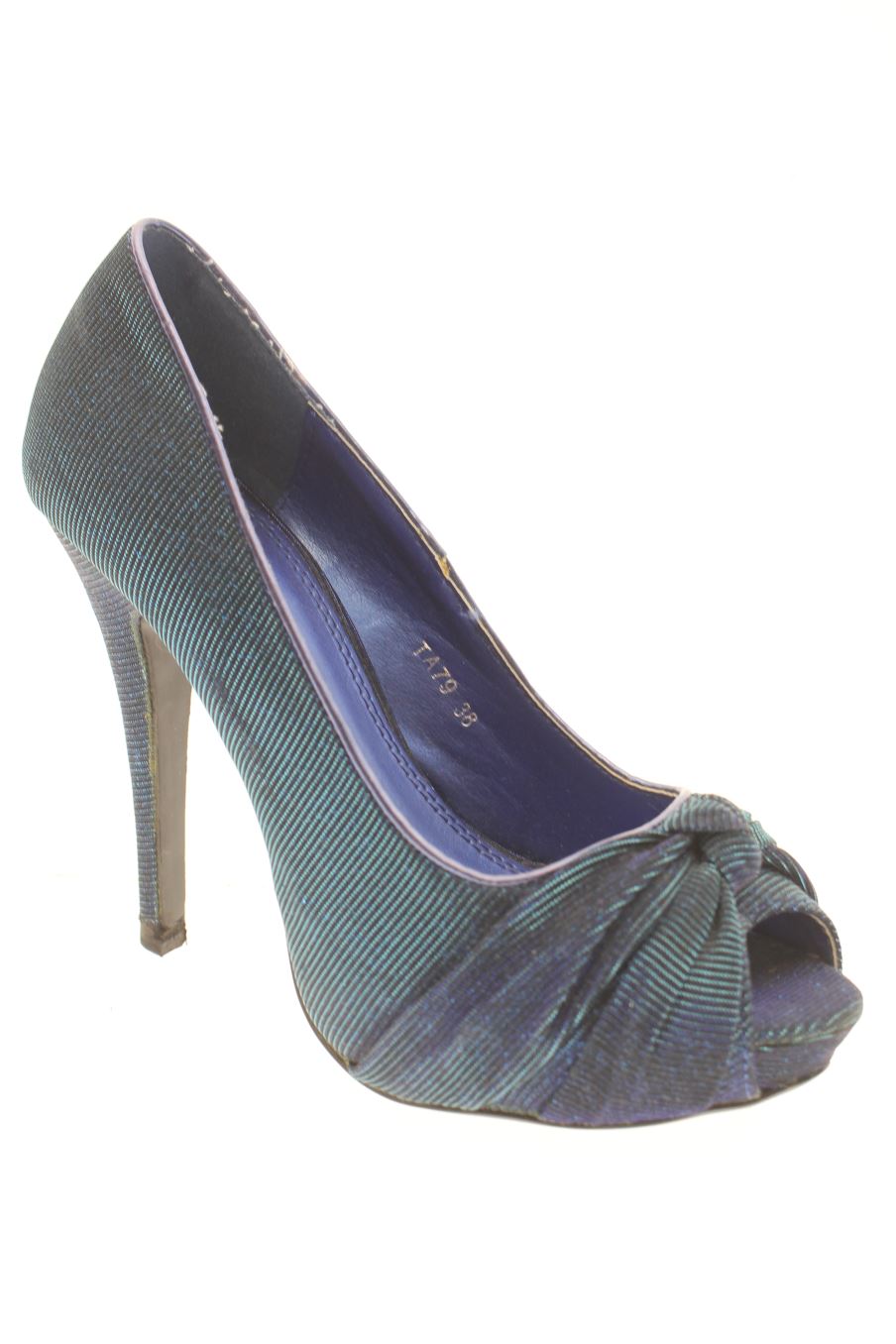 Zapatos de tacon de BELLES de la talla 38, de color azul de