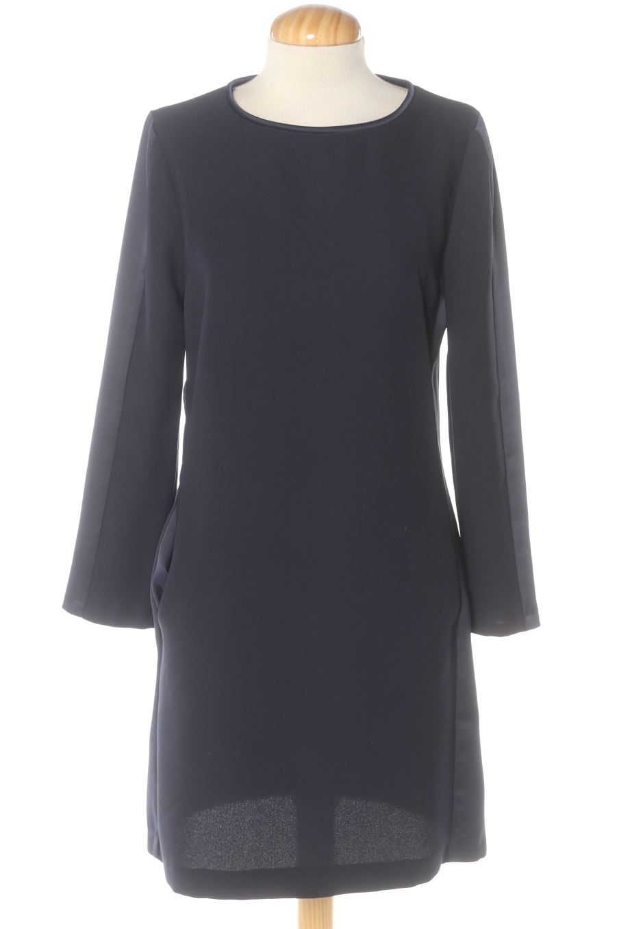 Robe casual Zara de la taille L, de couleur bleu marine