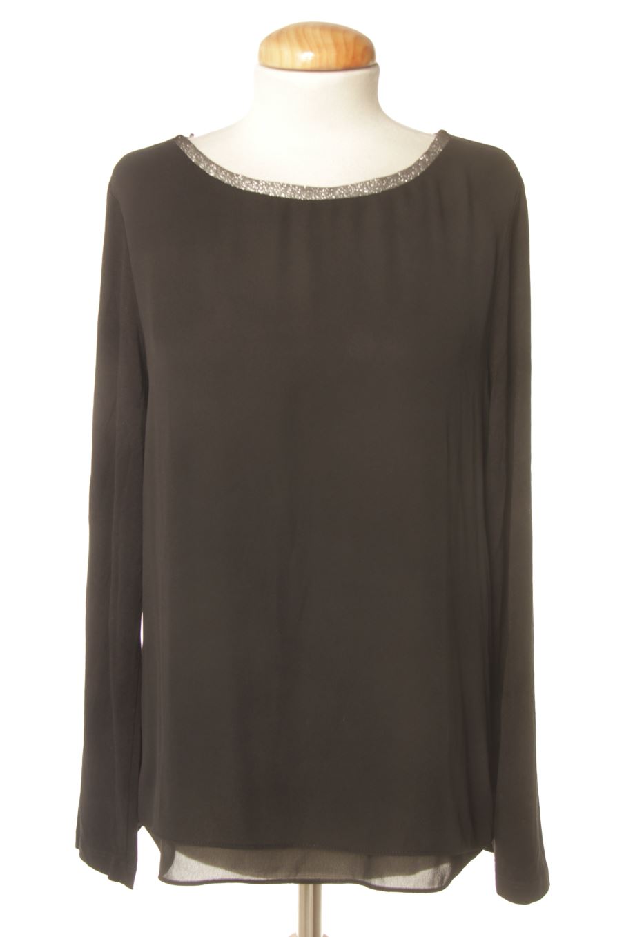 Langärmelige Bluse von Street one Größe 40, Farbe Schwarz, für