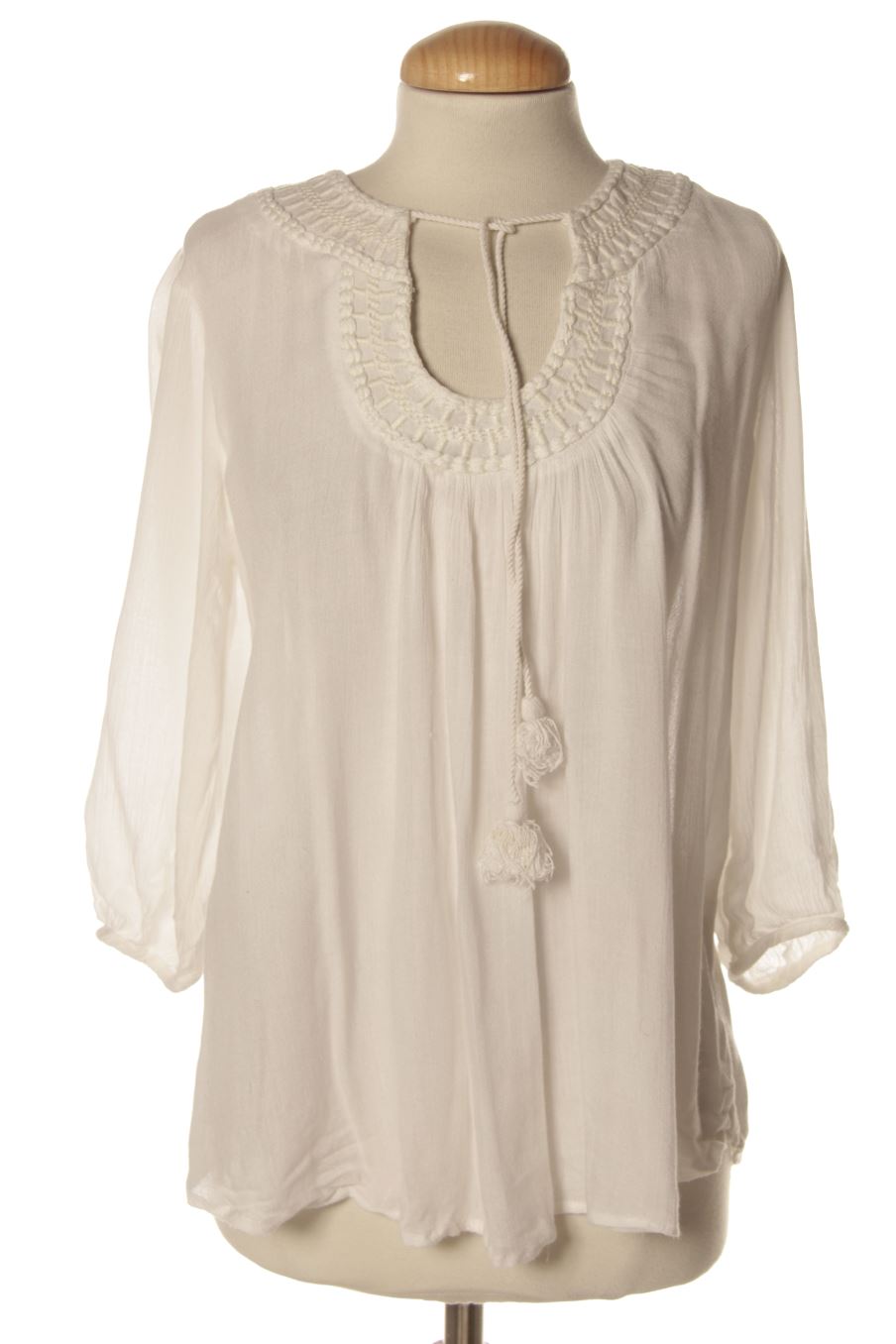 Blouse à manches longues Mango de la taille XS, de couleur blanc