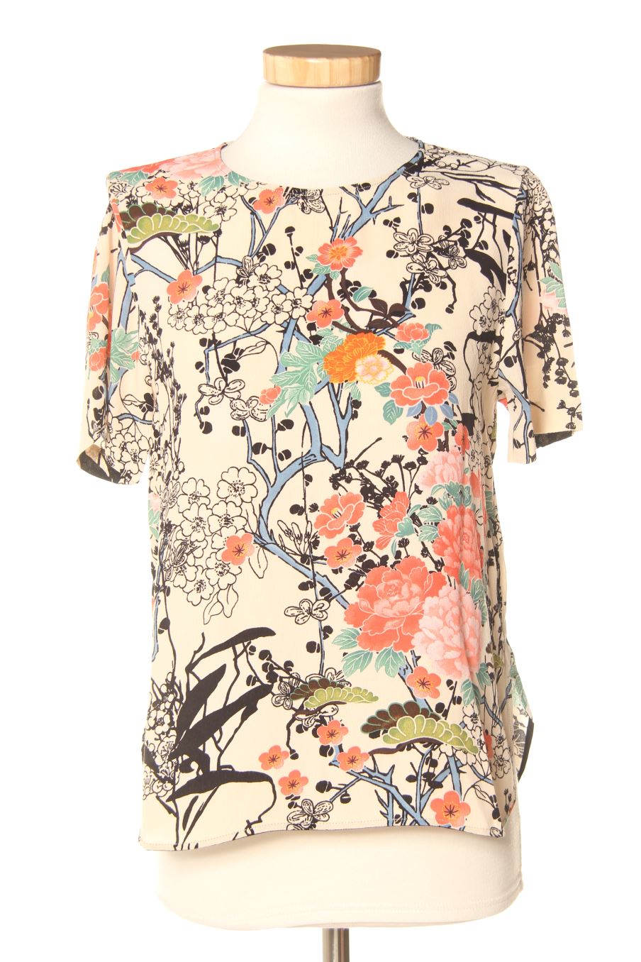 Sarita – Kurzärmelige Bluse Mit Blumenmuster