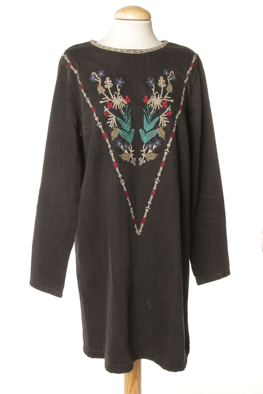 Vestido casual de Mango de la talla L, de color negro de ropa vaquera
