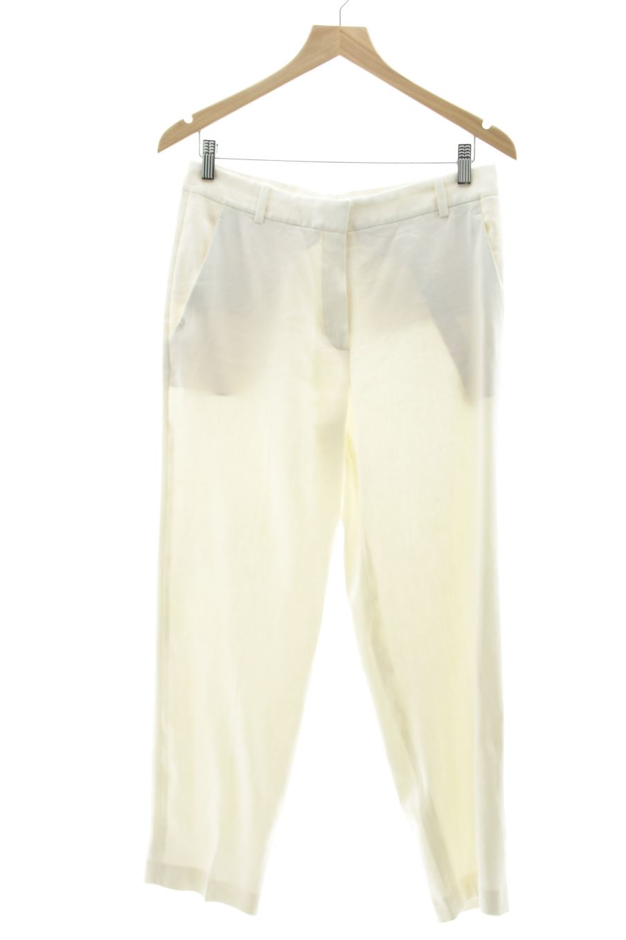 Pantalón de Massimo Dutti de la talla 38, de color blanco
