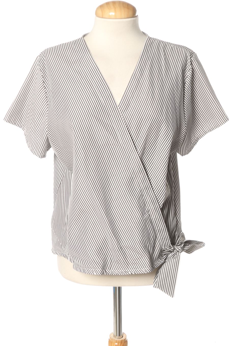 Blouse à manches courtes Valentina de la taille XL, de couleur rayures
