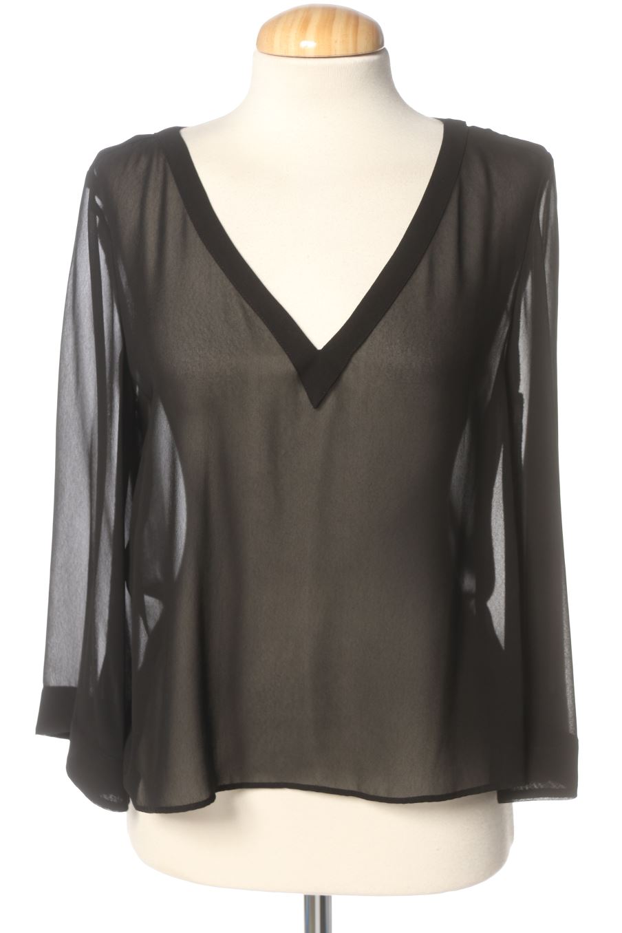 Blusa a maniche lunghe de Zara de la talla S, de color nero