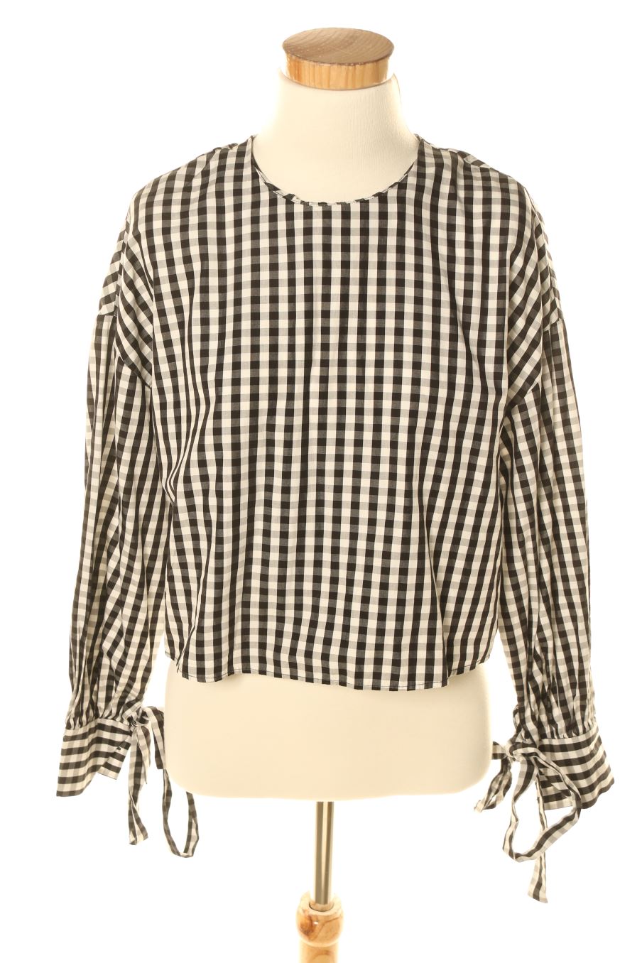 Blusa de manga larga de Trafaluc de la talla XS, de color cuadros