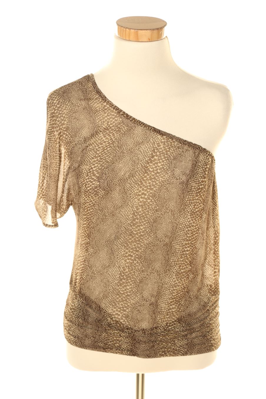 Blusa de manga corta de Trf (ZARA) de la talla S, de color marrón