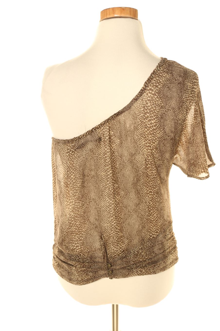 Blusa de manga corta de Trf (ZARA) de la talla S, de color marrón