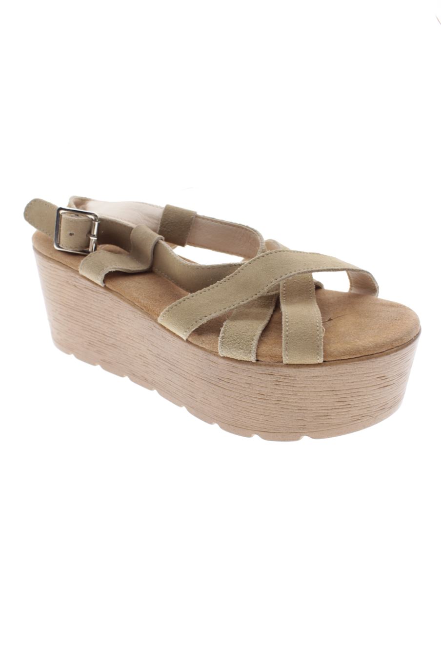 Plataformas de Bosanova de la talla 38, de color beige de