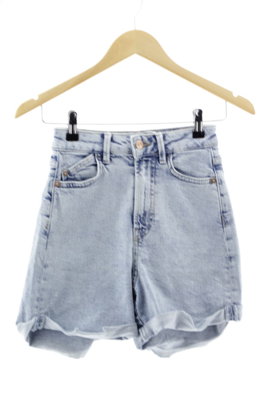 Pantalones cortos de Stradivarius de la talla 32, de color azul de ropa vaquera