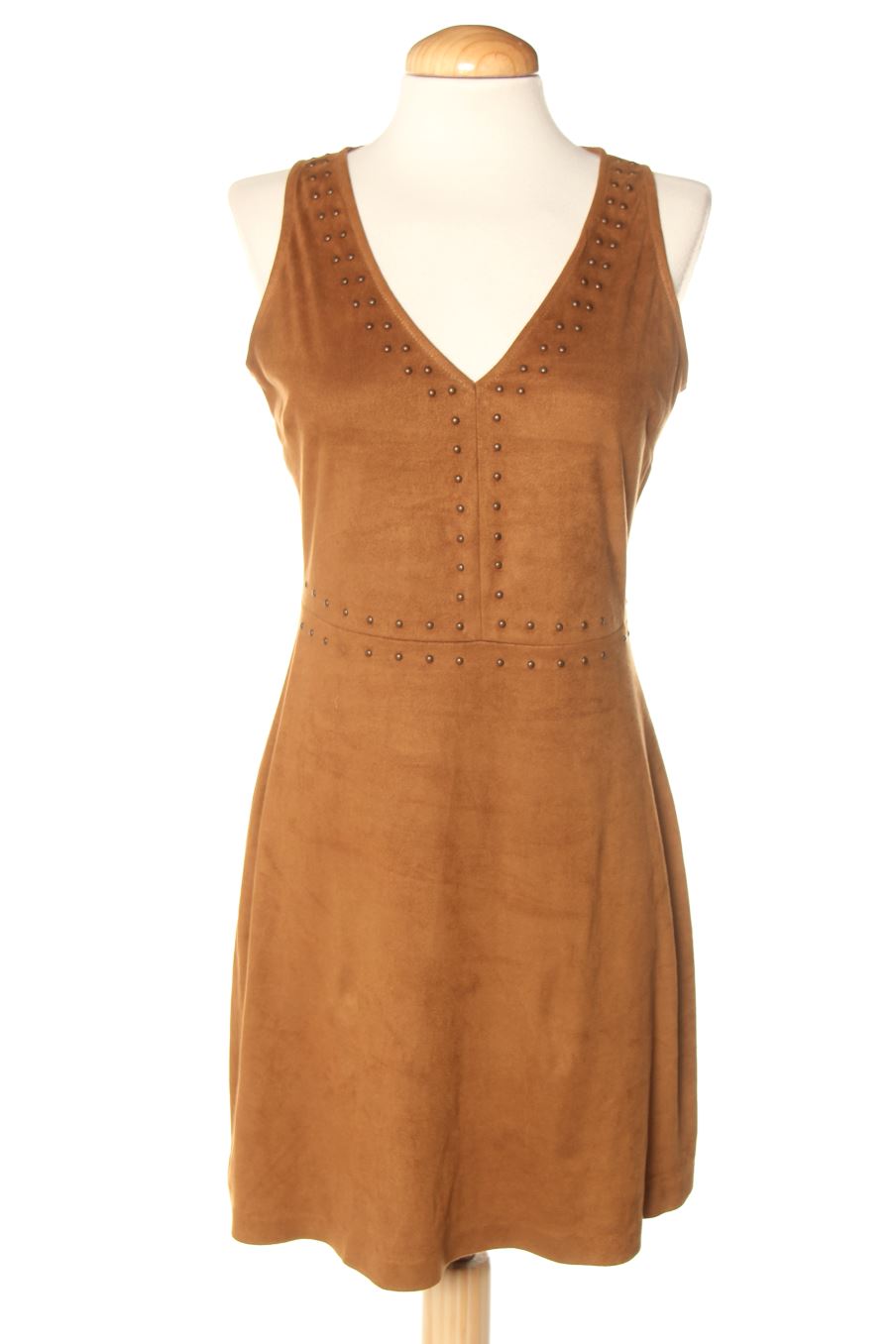 Vestido casual de Stradivarius de la talla S, de color marrón