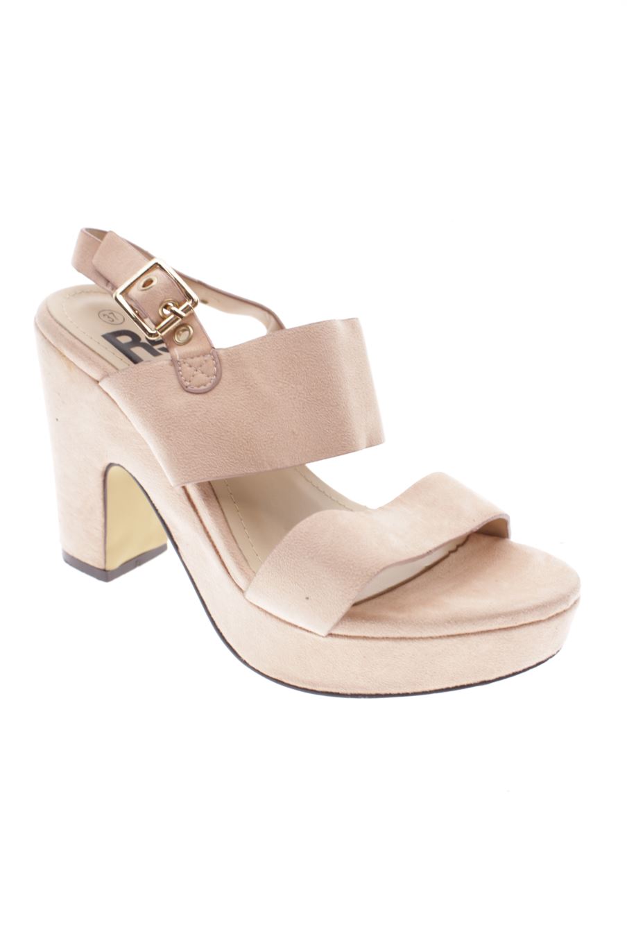 Sandalias tacon de Refresh de la talla 37, de color rosa de