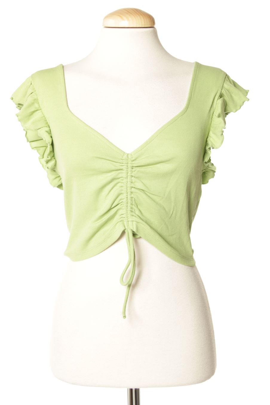 T-shirt Zara de la taille L, de couleur vert