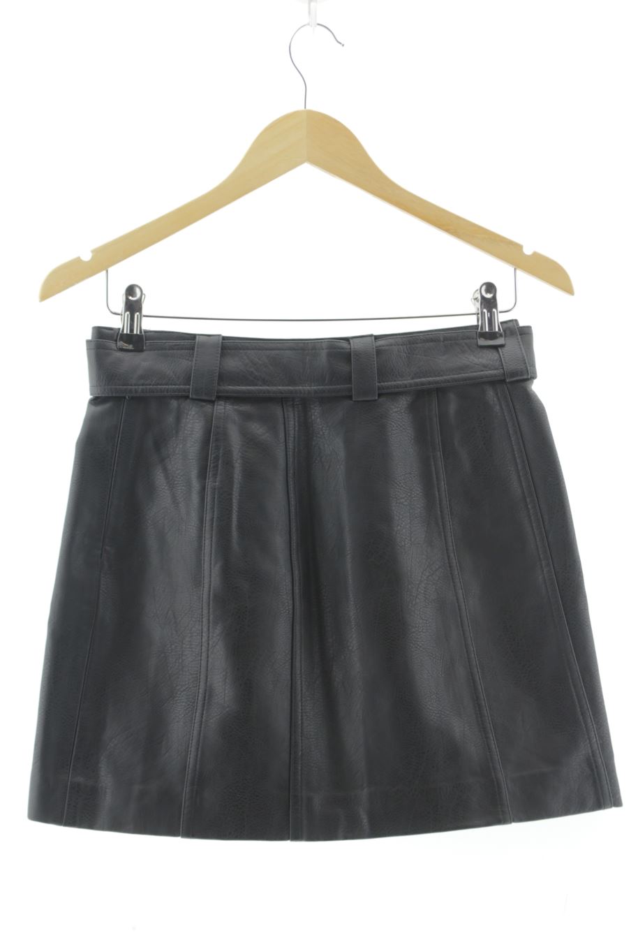 Jupe Stradivarius de la taille 36 de couleur noir de synthetique
