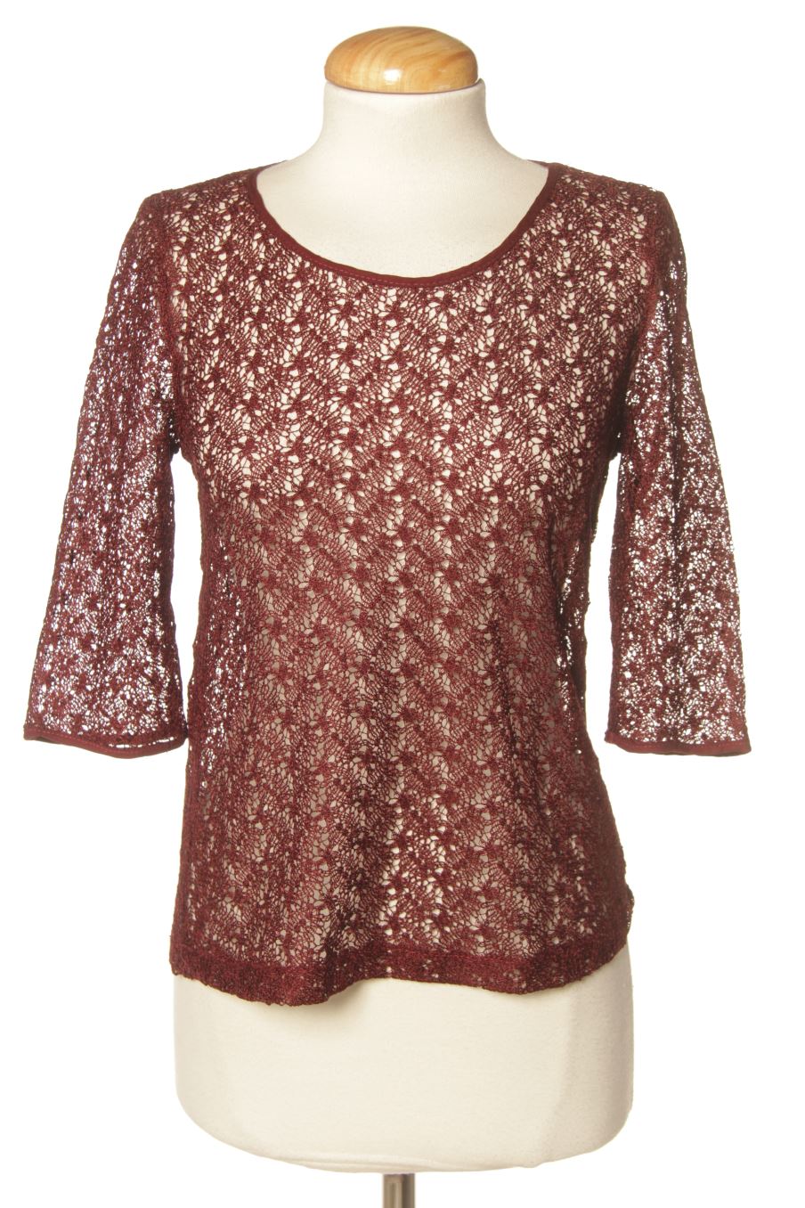 T-shirt à manches longues Mango de la taille XS, de couleur bordeaux