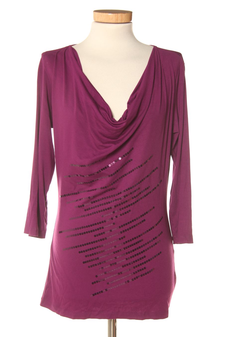 Langärmeliges T-Shirt von ANNA FIELD Größe 36, Farbe Violett, für