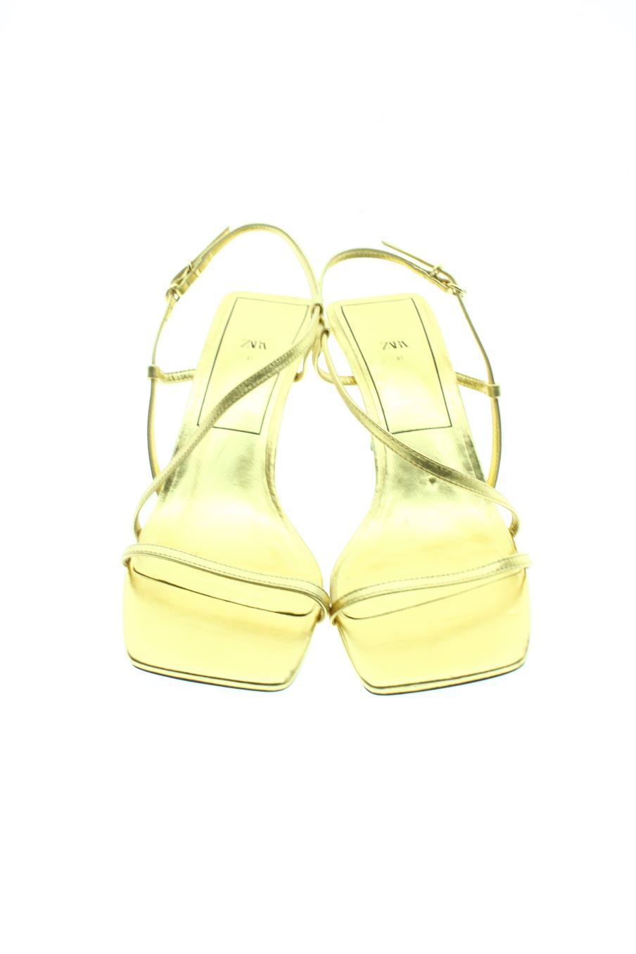 Sandales Plates Zara à Lanières Dorées Tressées - Taille 41 - Neuves (sans Emballage)