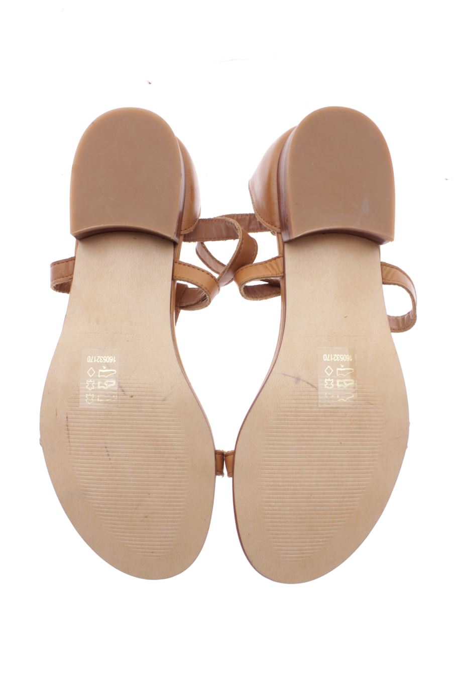 Sandalias planas de mellow yellow de la talla 37, de color marrón de