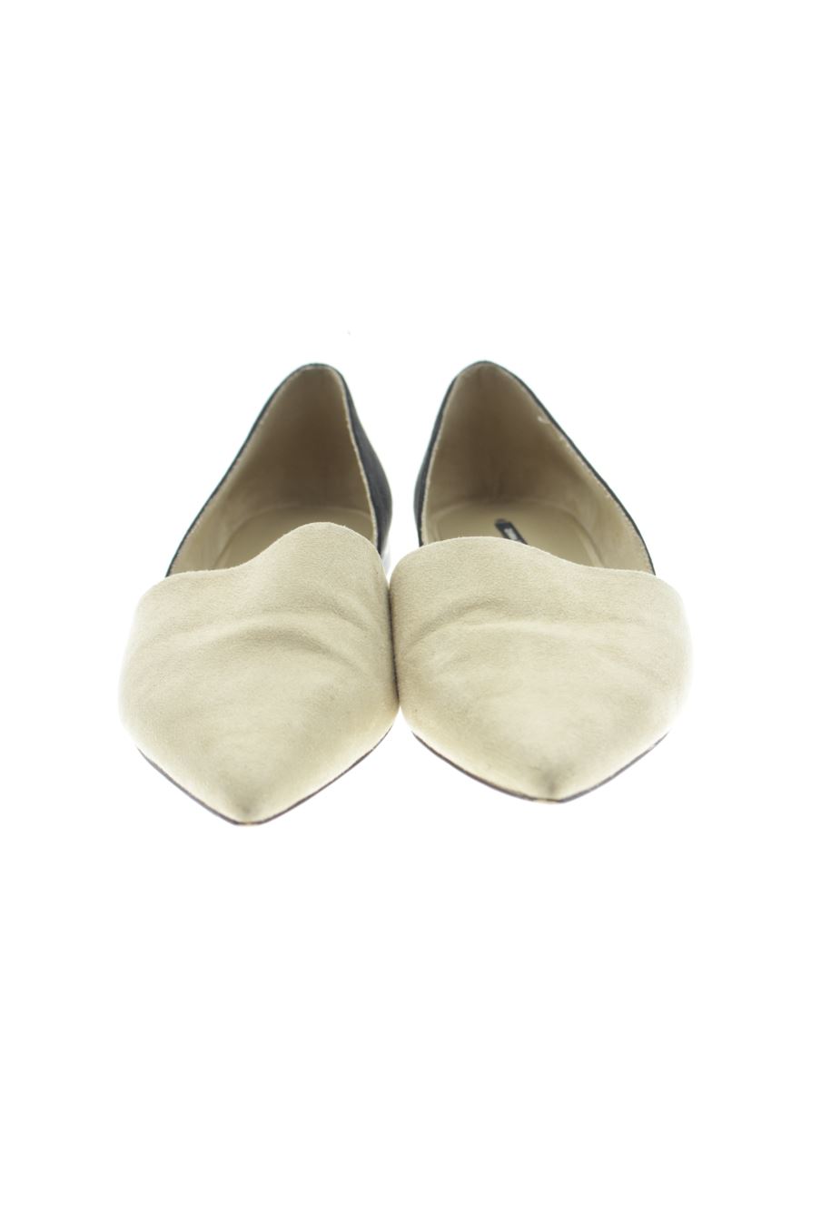 Zapatos planos de Zara de la talla 39, de color beige de