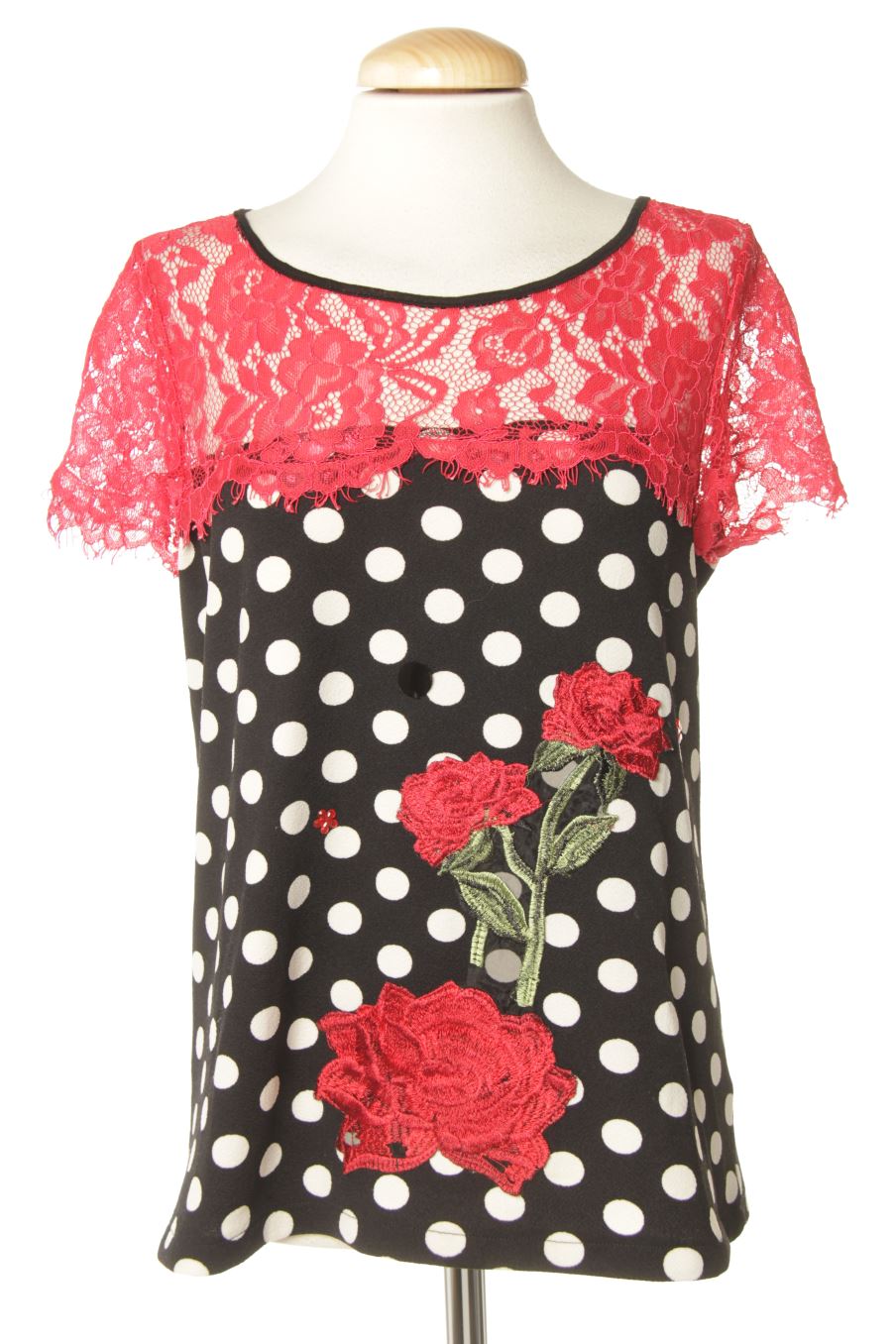 Blusa de manga corta de Rosalita Mc Gee de la talla M, de color estampado