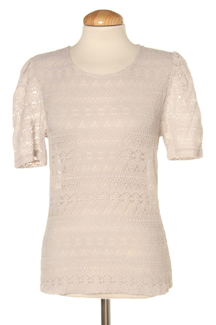 Blouse à manches courtes Vila de la taille L, de couleur gris