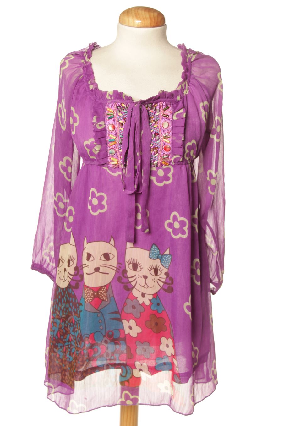Einfaches Kleid von VEGAS COLLECTION Größe M, Farbe Violett, für