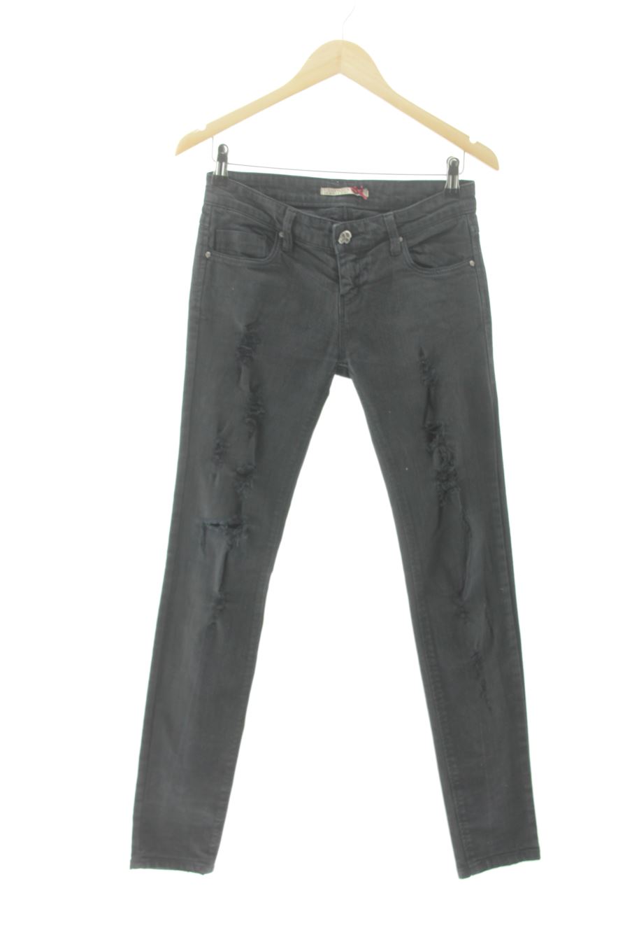 Jeans Stradivarius de la taille 36, de couleur noir de denim