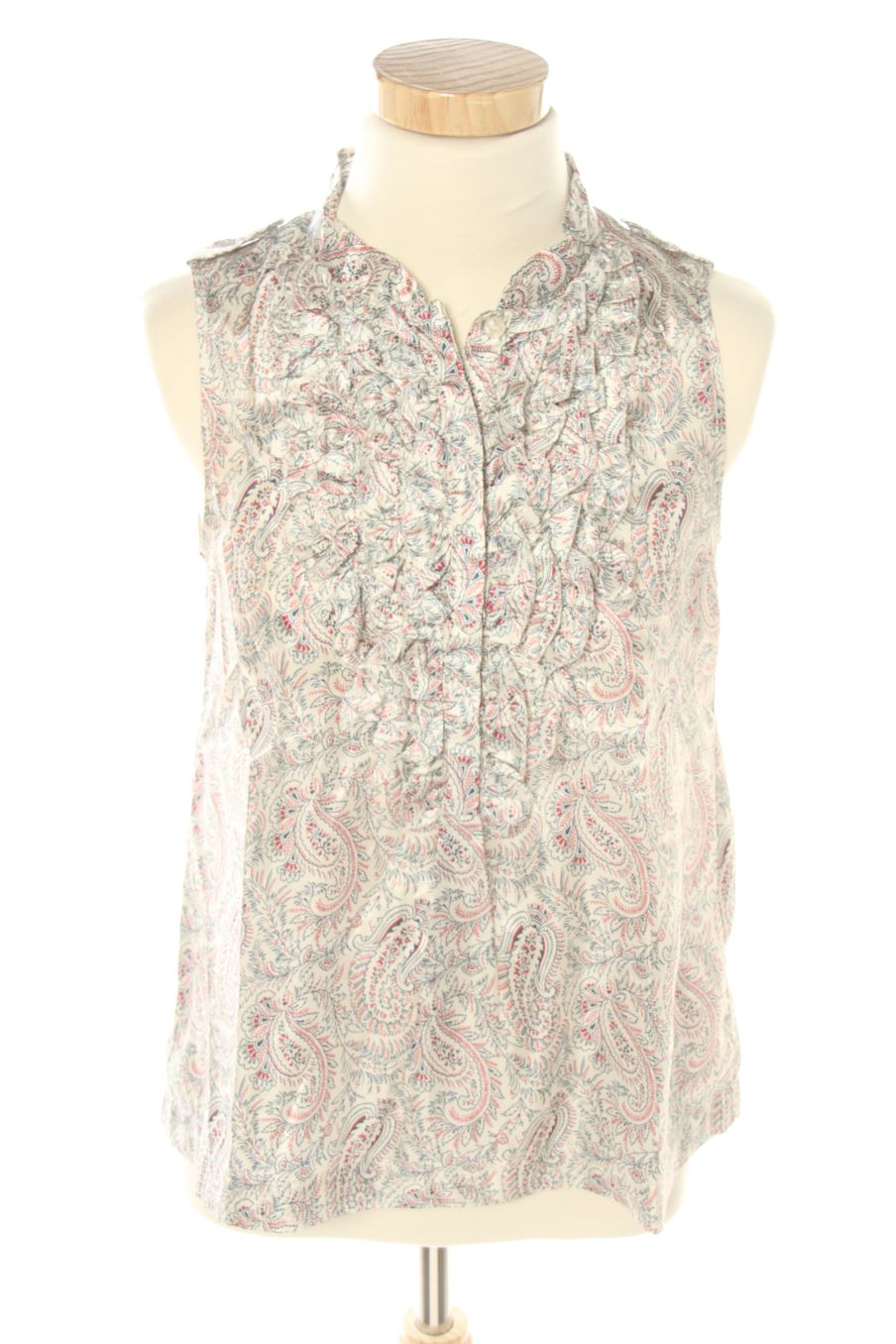Top de Mango de la talla S, de color estampado