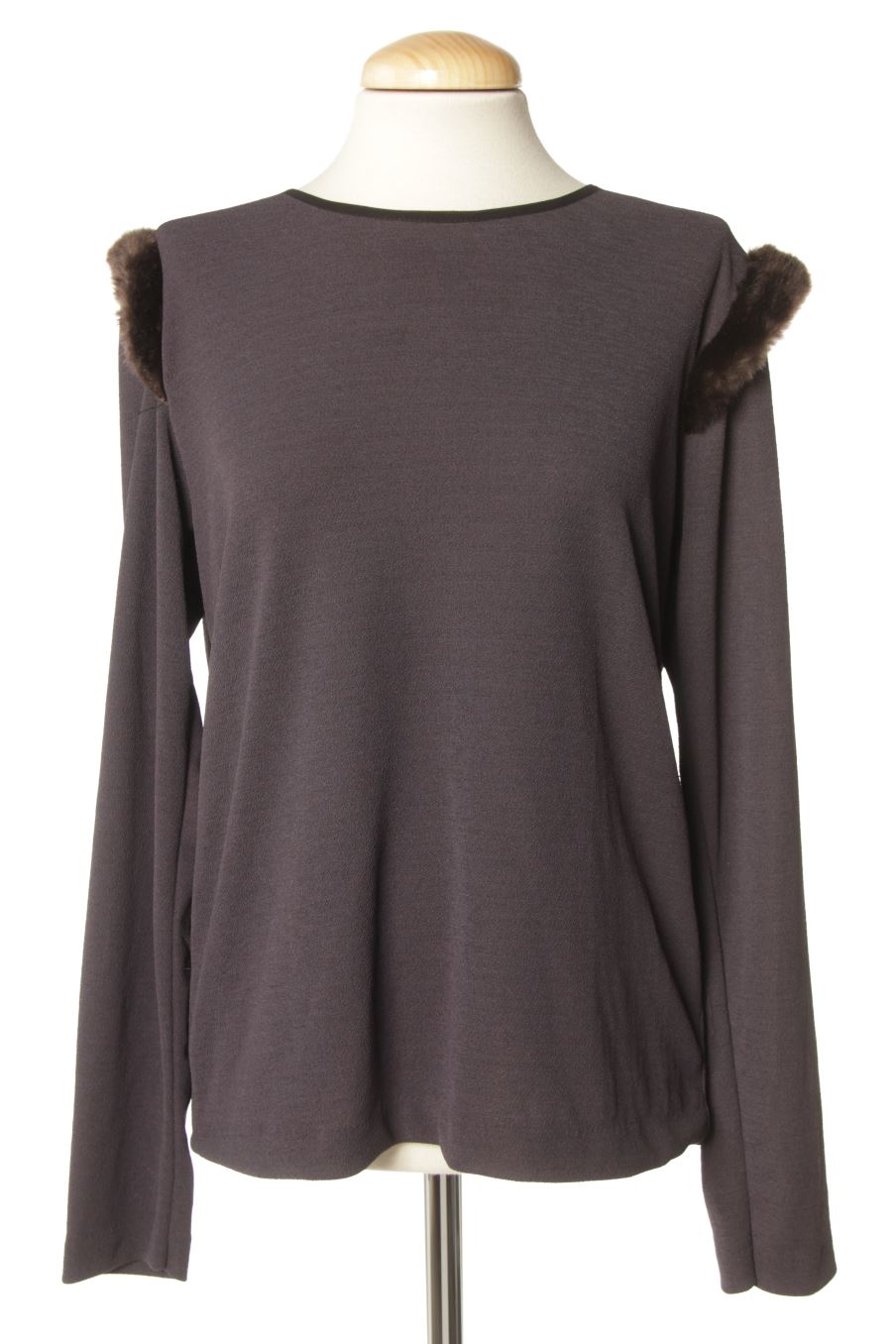 Blouse à manches longues Zara de la taille M, de couleur gris