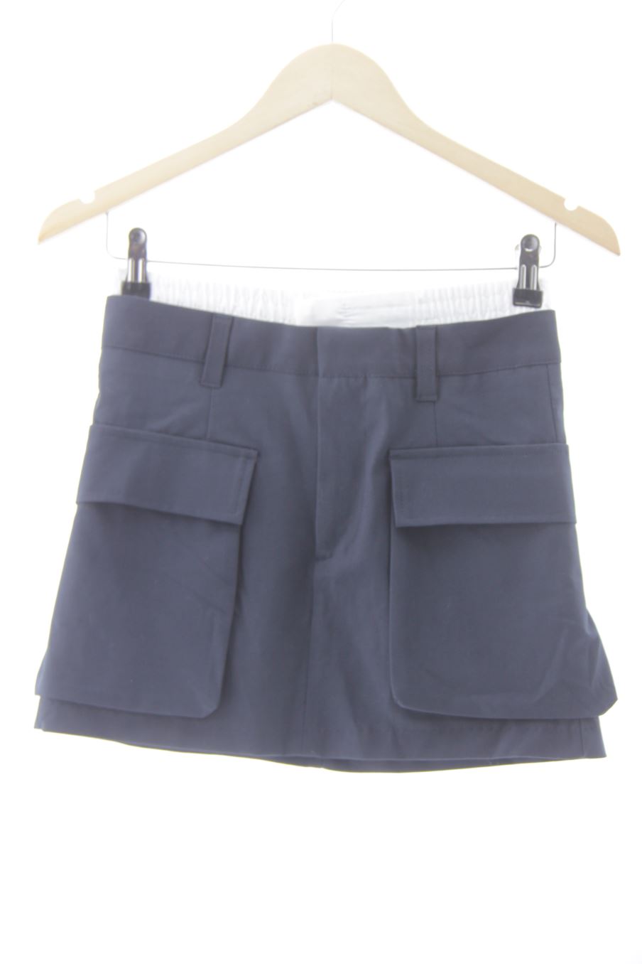 Jupe Bershka de la taille XS, de couleur bleu marine