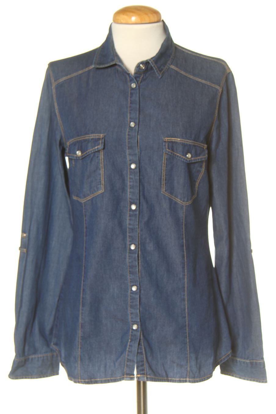 Chemise Stradivarius de la taille M, de couleur bleu de denim