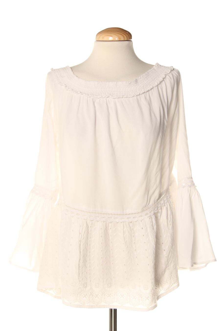 Langärmelige Bluse von Vero moda Größe M, Farbe Weiss, für