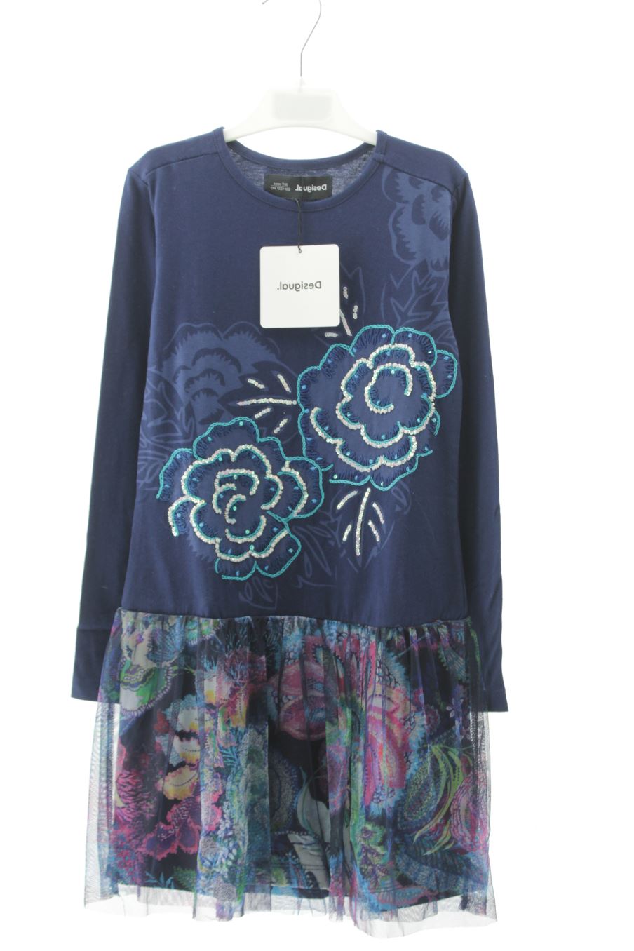 Mit Etikett Desigual Aufwändiges Kleid Größe 122
