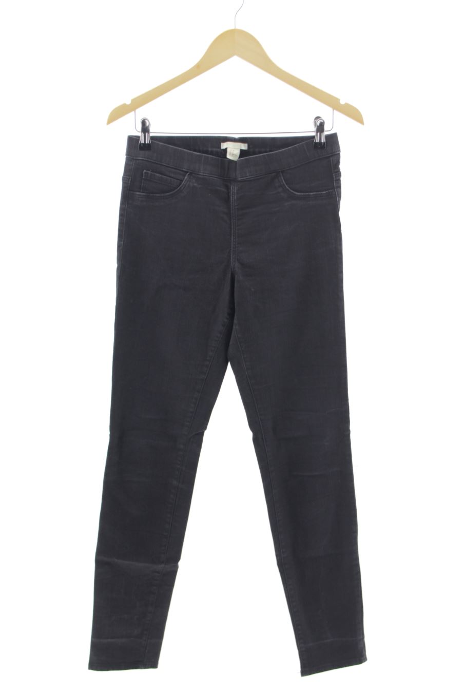 Vaquero de H&M de la talla 38, de color negro de ropa vaquera
