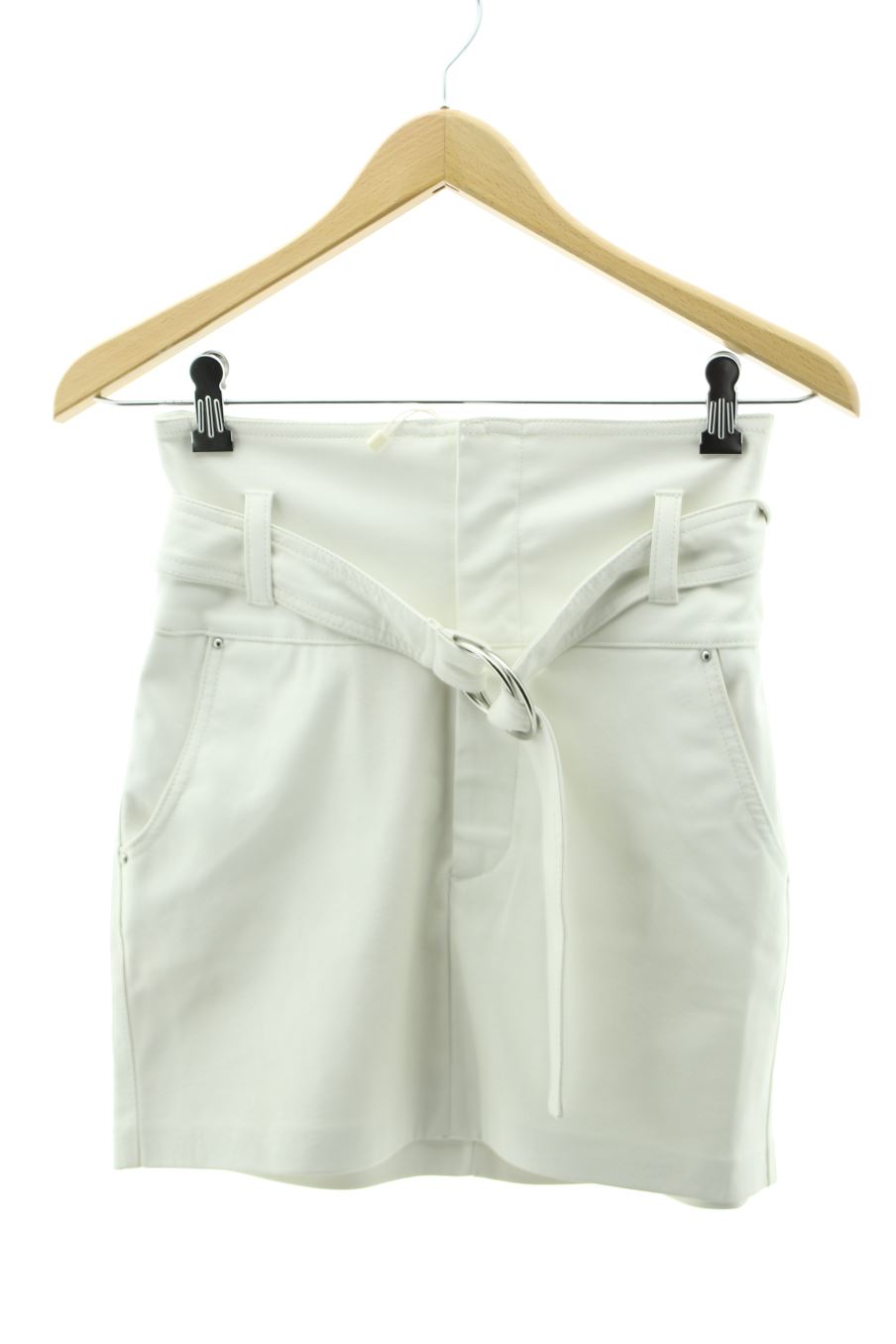Jupe Bershka de la taille S, de couleur blanc de synthétique